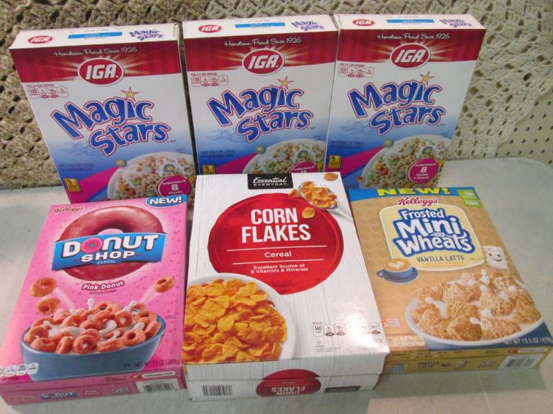 lot 132 image: 6 Assorted Boxes of Cereal  EC2...