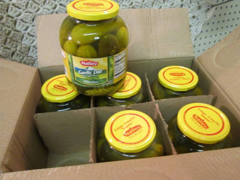 lot 151 image: Case of 6 Large Jars of Garlic Dill...