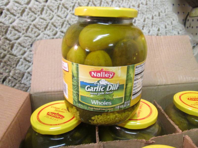 lot 152 image: Case of 6 Large Jars of Garlic Dill...