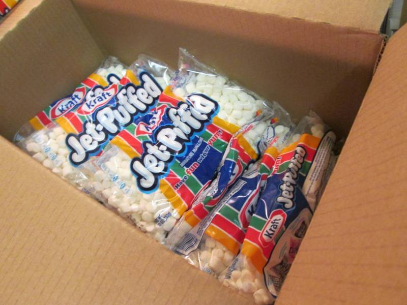 lot 165 image: Case of 18 Bags of Kraft Jet-Puffed...