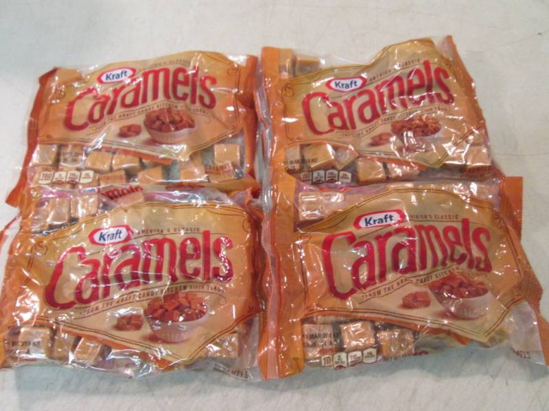 lot 200 image: 4 Bags of Kraft Caramels Best by Ma...
