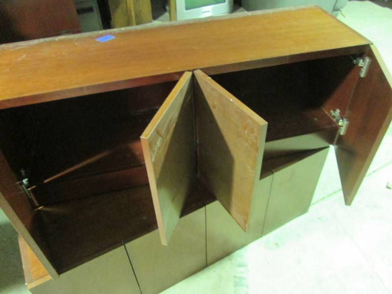 lot 217 image: Lot of 2 Wood Cabinets 48 W x 15.5...
