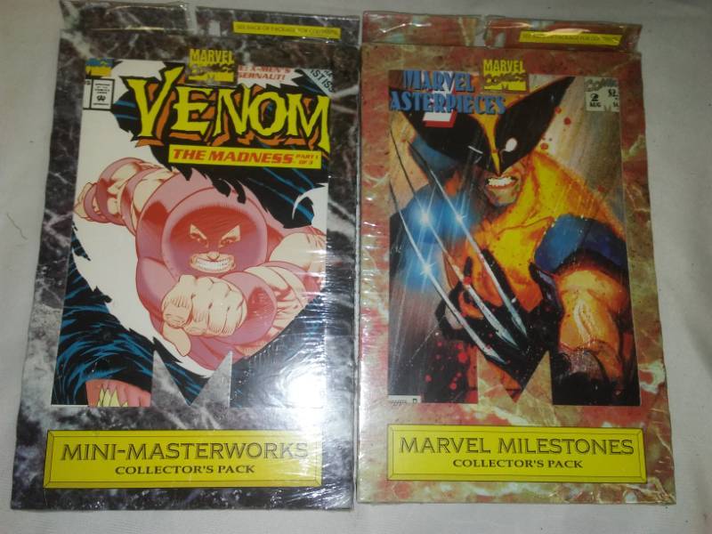 lot 132 image: 2 Marvel collector packs - Venom and Marvel masterpieces, unopened.