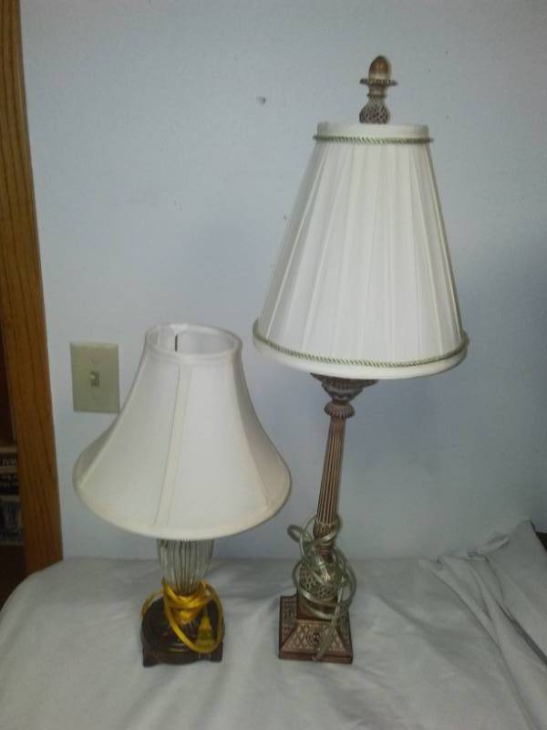 lot 158 image: Two table lamps with Shades