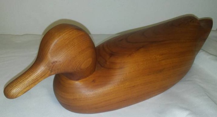 lot 160 image: The wooden bird Factory duck