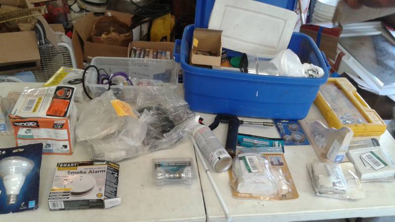 lot 59 image: Bin Filled With A Bunch Of Hardware And Accessories