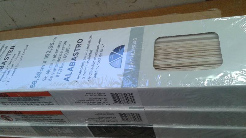 lot 71 image: Lot Of 6 New 27 x 64 Shade Blinds