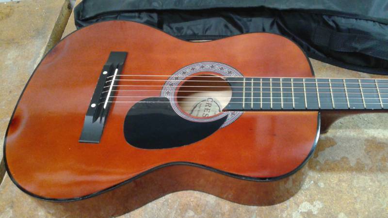 lot 79 image: Crescent Acoustic Guitar, Used, Some Wear
