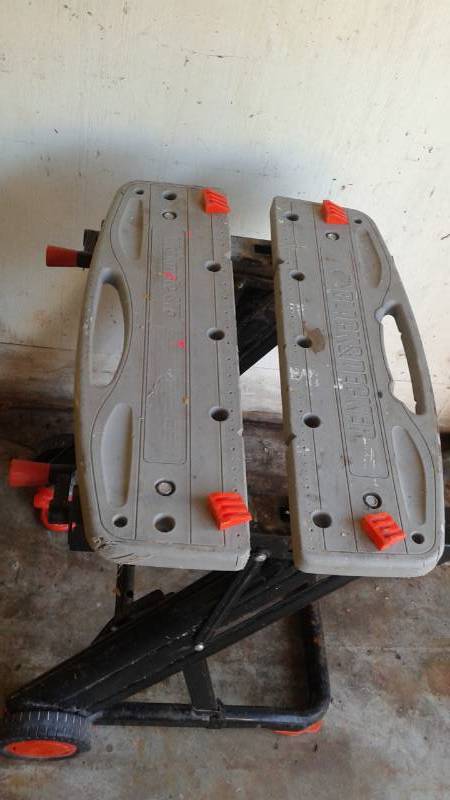 lot 91 image: Black & Decker Workmate Folding Bench, Used, Works, Shows Wear