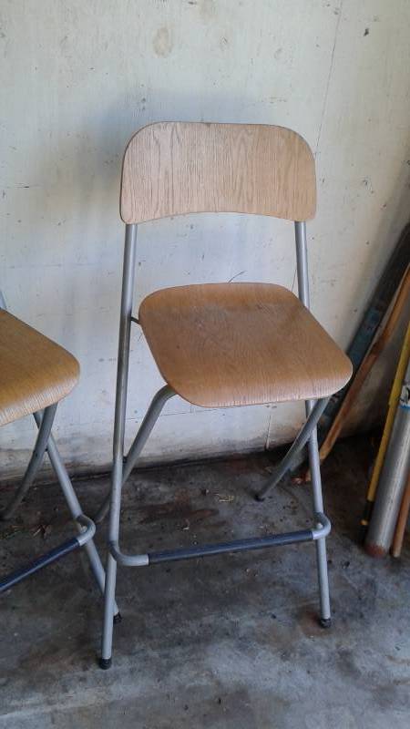 lot 16 image: Set Of Three Tall Folding Chairs