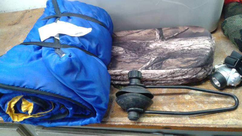 lot 99 image: Bin Some Some Hunting And Camping Items