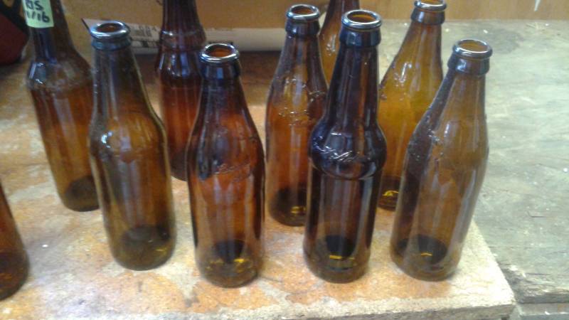 lot 108 image: Huge Lot Of Empty Amber Colored Bottles
