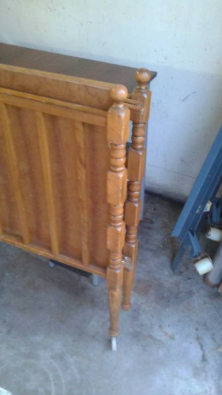 lot 111 image: Vintage Wood Folding Crib For House Staging, Not For Real Use