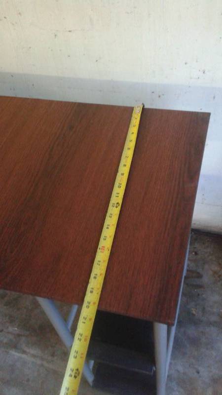 lot 32 image: Office Computer Desk, Used, Shows Wear, Marks