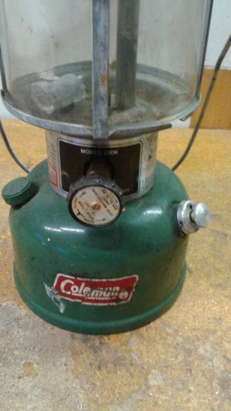 lot 126 image: Vintage Coleman Kerosene Lantern, Used, Shows Wear