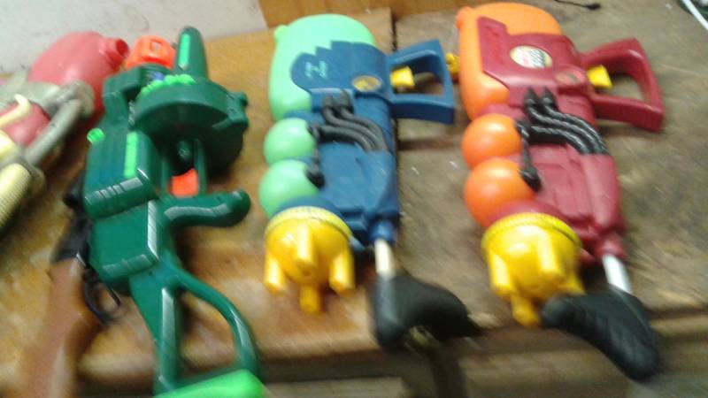 lot 130 image: Lot Of Toy Water Guns And Other Toy Guns, Used, Untested