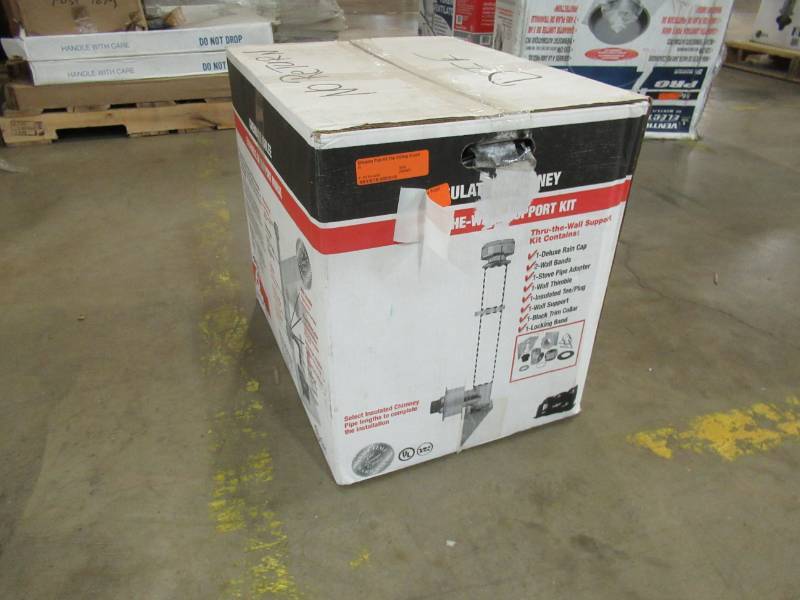 lot 409 image: SuperVent Stainless Chimney Pipe Kit Flat Ceiling Support JSC