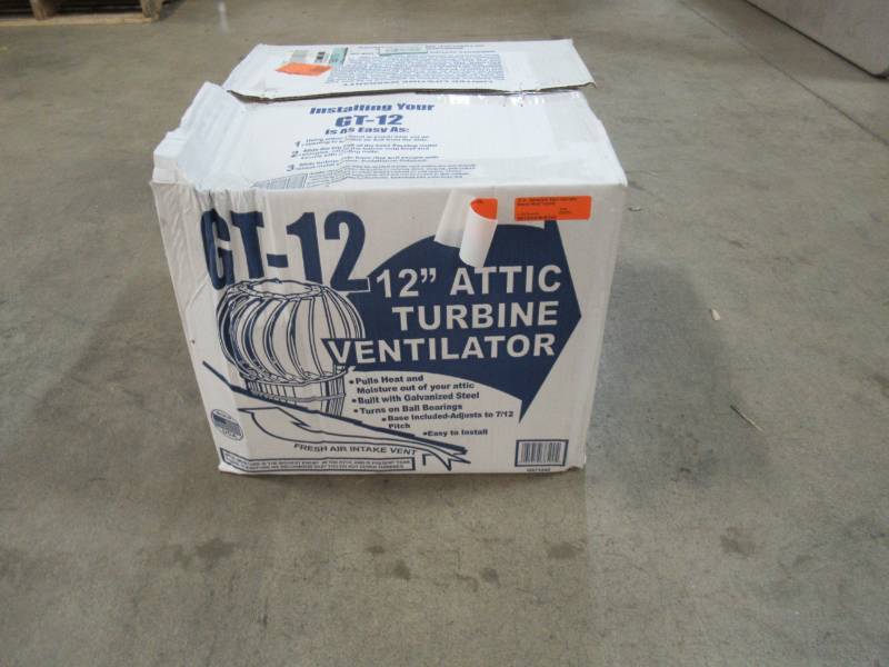 lot 414 image: 12 in. Galvanized Steel Internally Braced Wind Turbine GT12
