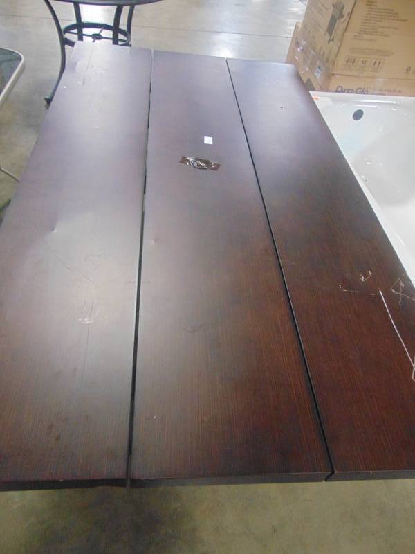 lot 459 image: allen  roth Atworth 42-in W x 76-in L Rectangle Aluminum Dining Table S-1718T-1R-1