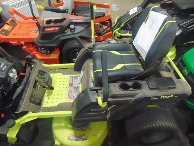 lot 492 image: Ryobi 42 in. 75 Ah Battery Electric Zero Turn Riding Mower RY48ZTR75