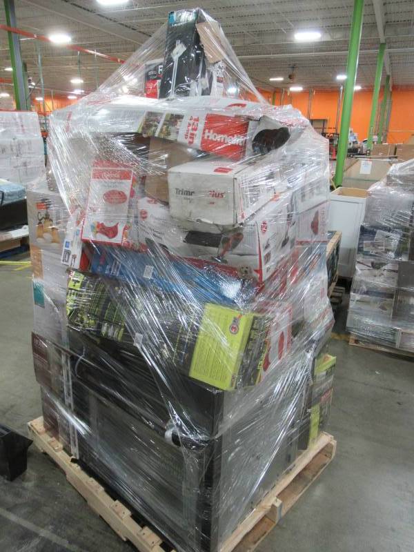lot 34 image: WHOLESALE MIXED PALLET OF RETURNS - LIGHTING, POWER TOOLS & SMALL HOUSEWARES
