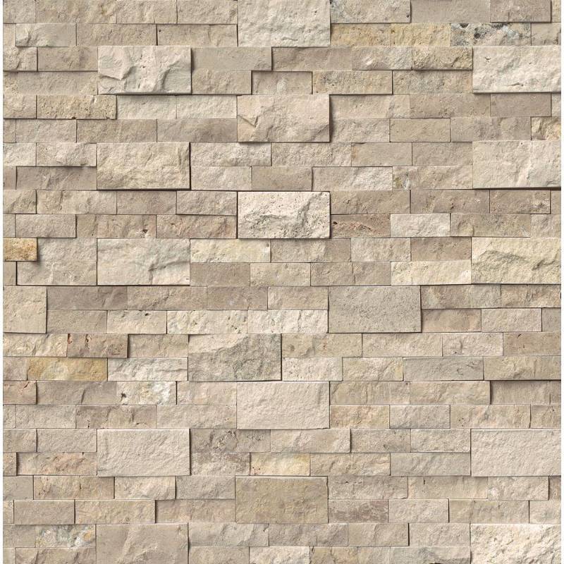lot 30 image: Pallet of MSI Classico Roman Beige Panel 6 in. x 24 in. Natural Marble Wall Tile. HDPNLTROMBEI624 - 18 Cases.