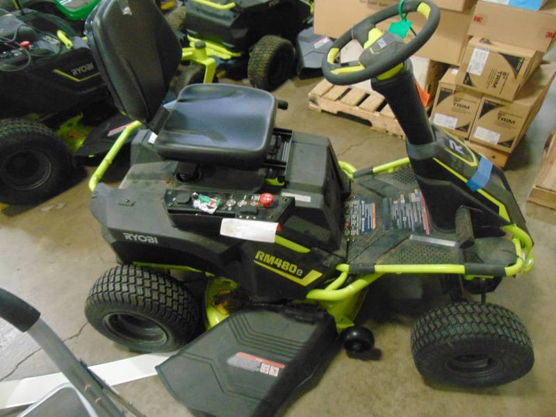 lot 501 image: Ryobi 38 in. Battery Electric Riding Lawn Mower RY48110
