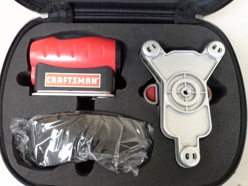 lot 216 image: Craftsman Laser Trac 4-in-1 Level with Case, Owners Manual
