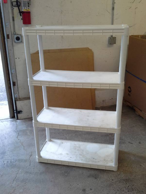 lot 237 image: 4-Tier Plastic Storage Rack
