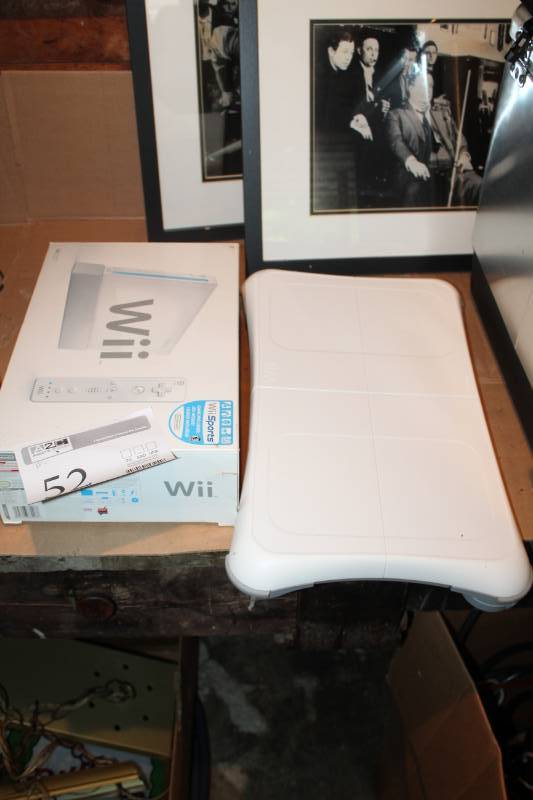 lot 52 image: Wii Game Console with Accessories