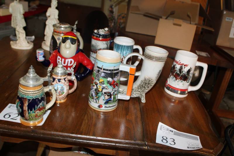 lot 83 image: Lot of (9) Beer Steins