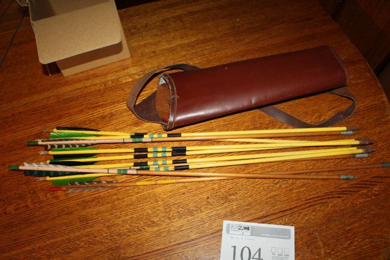 lot 104 image: Archery Quiver and Arrows