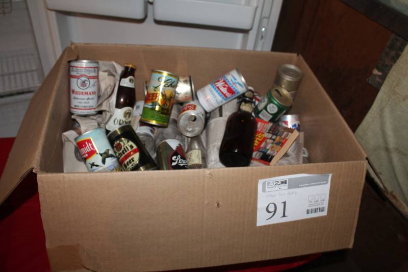 lot 91 image: Vintage Cans and Bottles