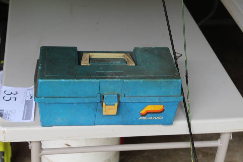 lot 35 image: Tackle Box, Fishing Tackle, Fishing Poles
