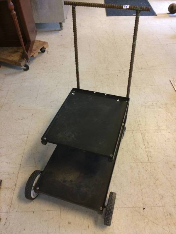 lot 34 image: Rolling Cart with Metal Handle