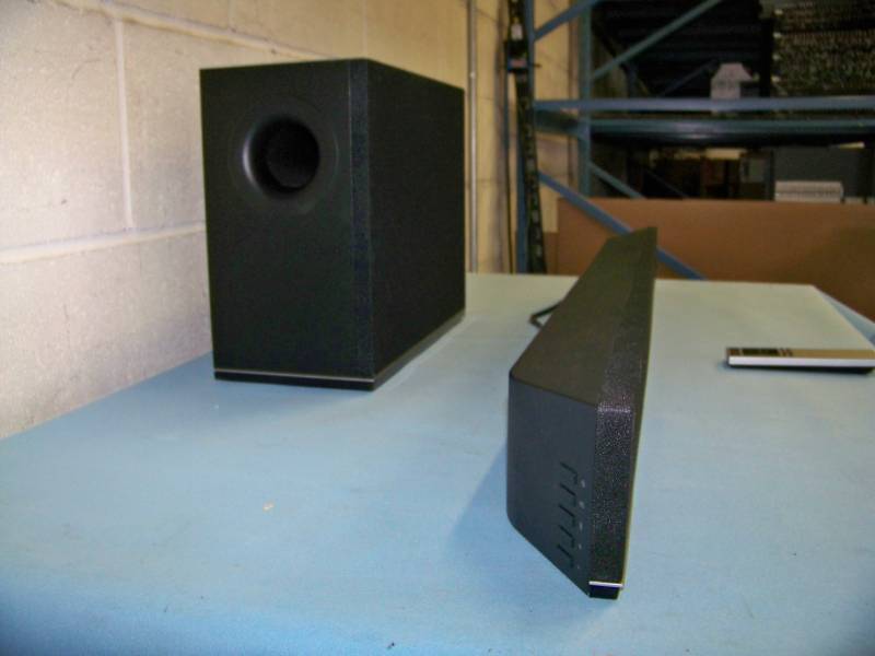 lot 17 image: Vizio, 38, 2.1 Channel, Home TheaterTelevision Soundbar, Wireless Subwoofer  Sub with Bluetooth Connectivity and Remote Control in Original Box