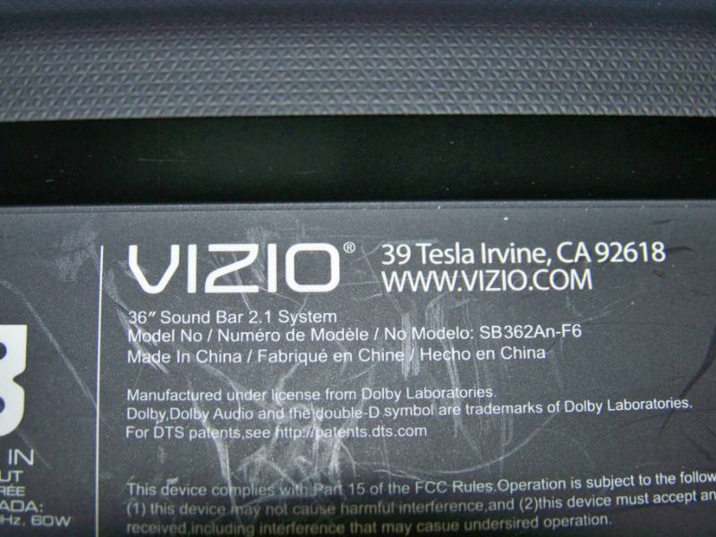 vizio sound bar 39 tesla