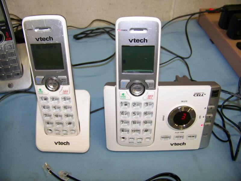 lot 59 image: (3 Sets) Digital Telephone  Phone Systems with Handheld Cordless Telephones, Charging Bases and Answering Machines
