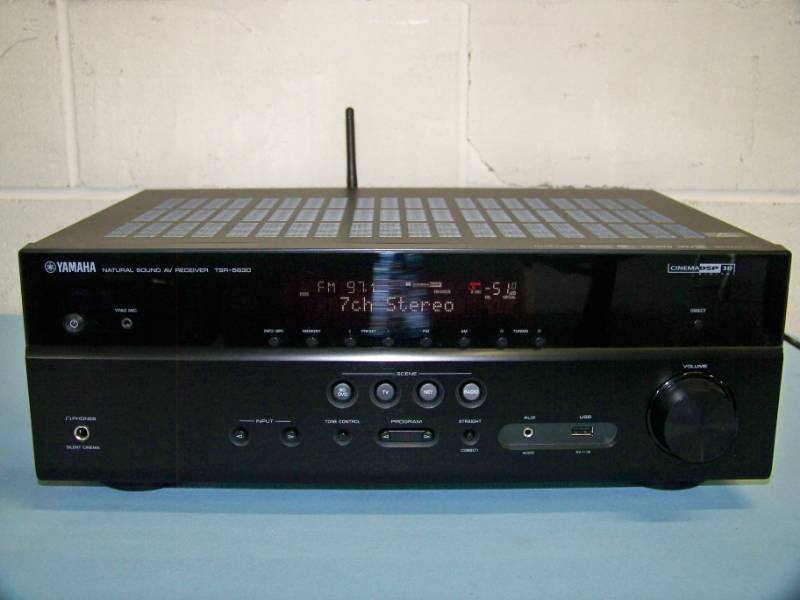lot 13 image: Yamaha, TSR-5830, Natural Sound, 7.2 Channel, 4K Ultra HD, Bluetooth Wireless Network  Home Theater AV (AV) Receiver with Remote Control in Original Box
