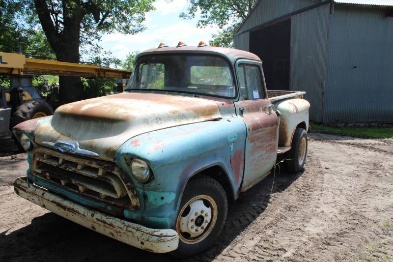 lot 235 image: 1955 Chevy Duty Pickup Truck