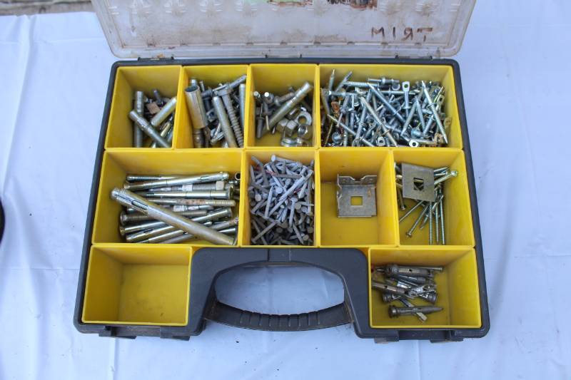 lot 33 image: Concrete Anchors with Parts Organizer Case