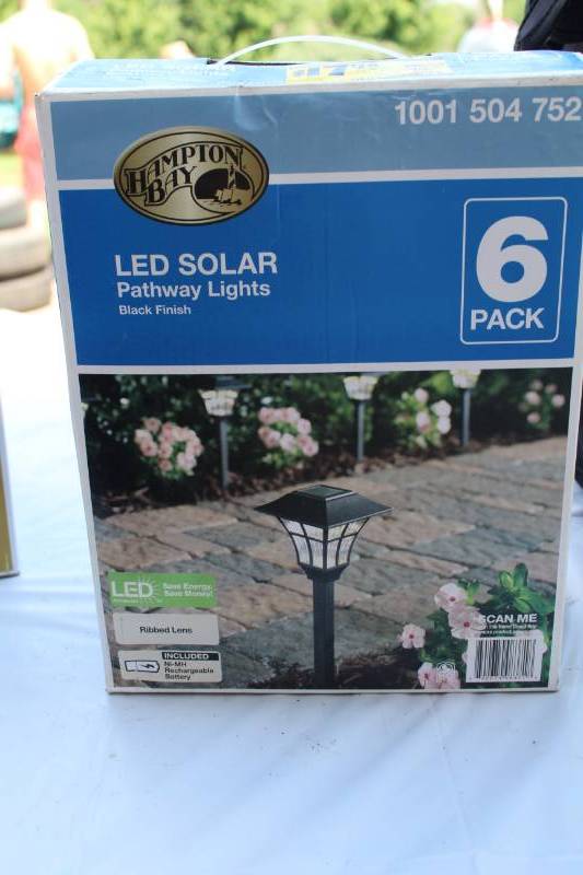 lot 50 image: Hampton Bay 6-Pack LED Solar Pathway Lights