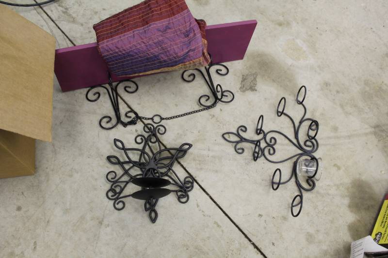 lot 196 image: Candleholders, Shelf