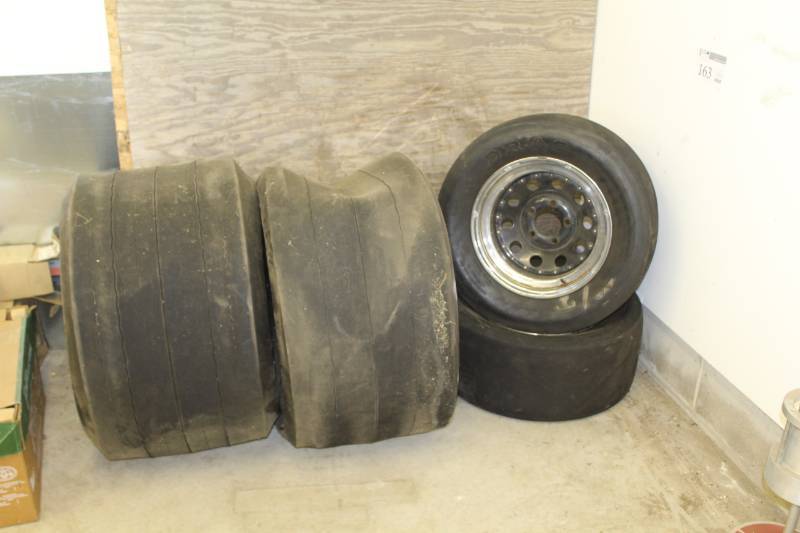 lot 163 image: MT Drag Racing Tires with Wheels