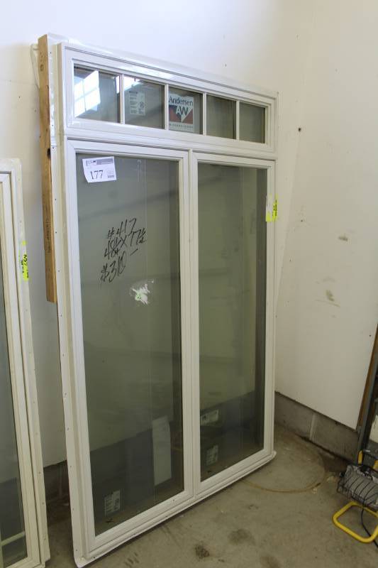 lot 177 image: Andersen 2-Pane House Window with 5-Pane Transom
