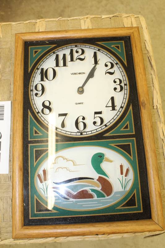 lot 223 image: Verichron Battery Operated Duck Quartz Wall Clock