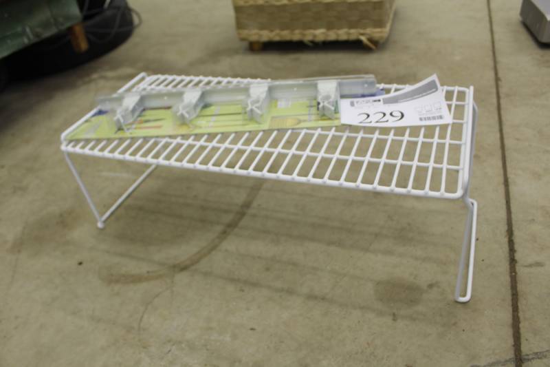 lot 229 image: Kitchen Wire Shelf and Garage Bar Organizer