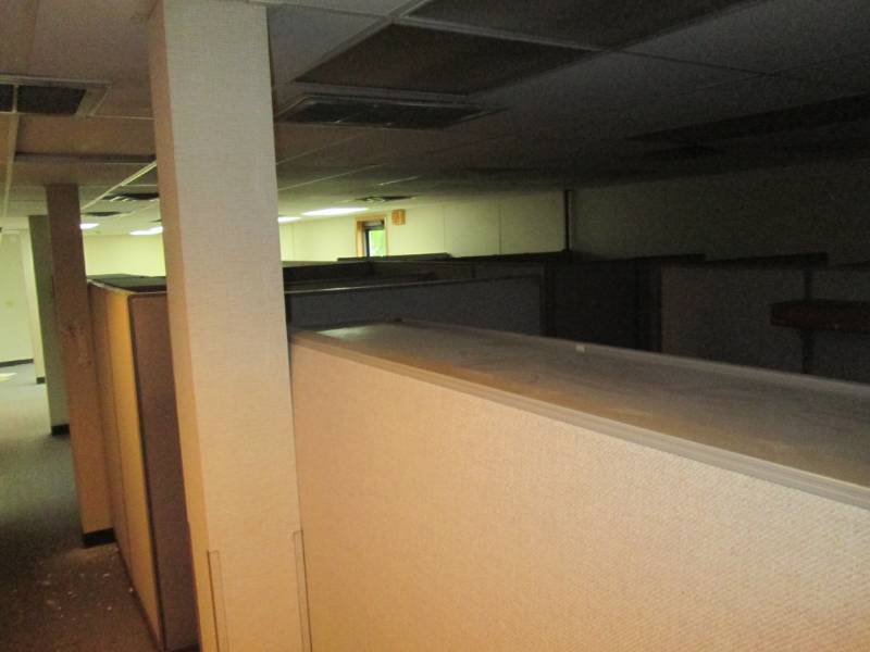 6 office space cubicle arrangement,...