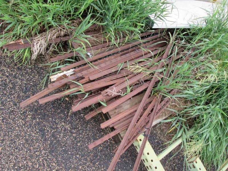 Pallet of metal posts...