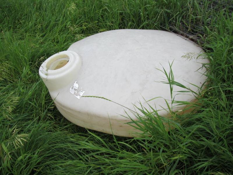 Large plastic tank...